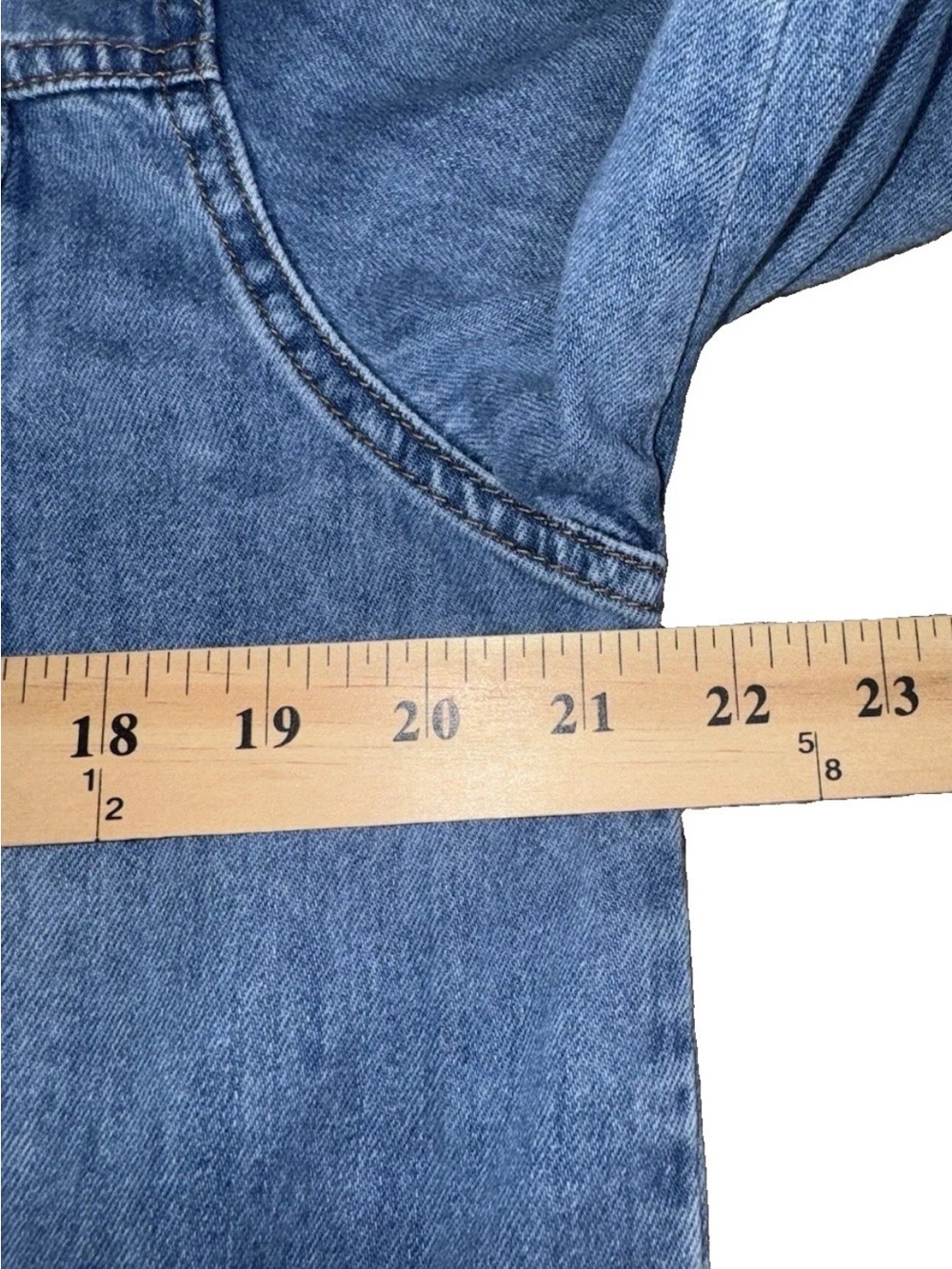 Risen Los Angeles Womens Denim Jacket Large Light Wash Distressed NWT Jean - Picture 11 of 12
